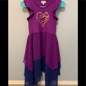 Disney brand Mal Descendants dress in excellent condition kids Medium/8 girls.